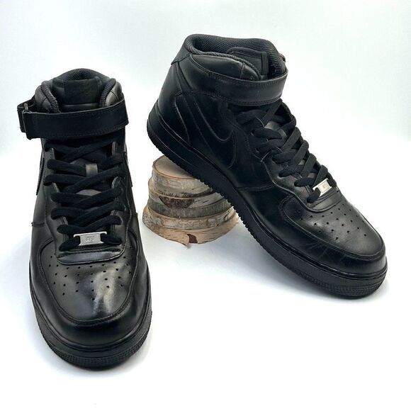 Nike Air Force 1 Mid '07 'Triple Black' - Picture 1 of 11